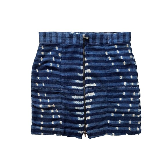 Studio 189 women Indigo Print Short Mini Skirt size Small handmade in Ghana $450 - Picture 4 of 7